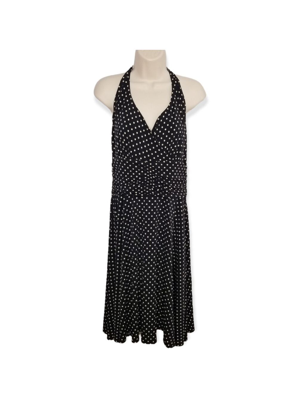 Ronnie Nicole Polka Dot Tie Back Women's Dress Size 12 - Picture 1 of 8